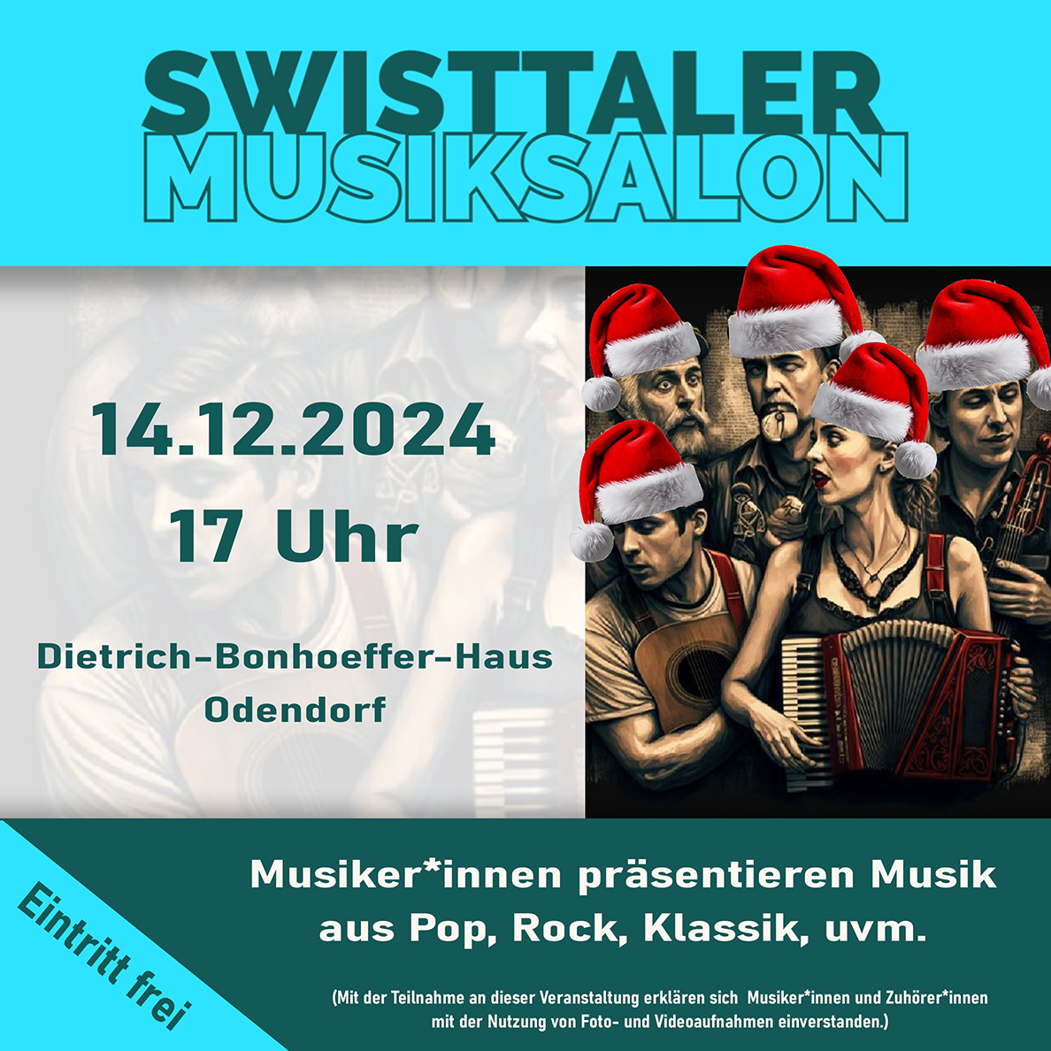 Swisttaler Musiksalon am 14.12.2024 ab 17.00 Uhr, Dietrich Bonhoeffer Haus in Swisttal – Odendorf